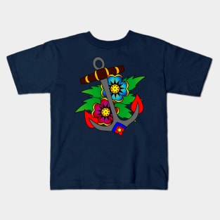 Floral Anchor Kids T-Shirt